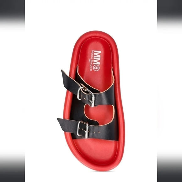 ✨️Host pick✨️ MM6 red leather platform sandal size 39 - Picture 2 of 7